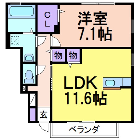 プライムコート Ｄ棟の物件間取画像